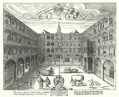 Fondaco dei Tedeschi, hovedkvarter for tyske købmænd i Venedig af Raphael Custos