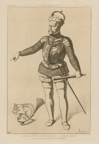Ferdinand, ærkehertug af Østrig, bror til Charles V af Raphael Jacquemin