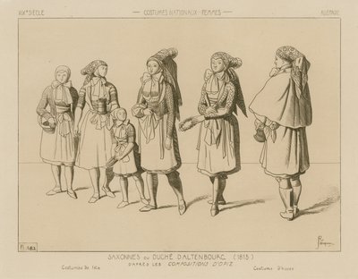 Tyske nationaldragter - Hertugdømmet Sachsen-Altenburg (1815) af Raphael Jacquemin