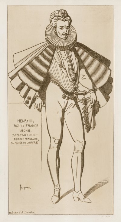Henrik III, konge af Frankrig, 1580-89 af Raphael Jacquemin