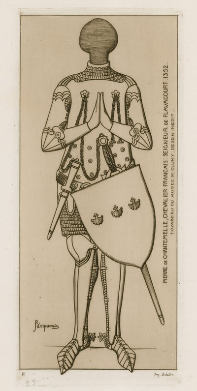Pierre de Chantemelle, fransk ridder, Lord of Flavacourt, 1352. af Raphael Jacquemin