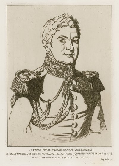 Prins Pierre Michailowich Wolkonski af Raphael Jacquemin
