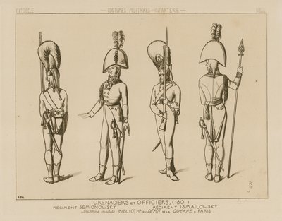 Russiske grenaderer og officerer, 1801 af Raphael Jacquemin