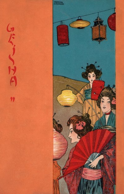 Geishaer, ca. 1900 (illustration) af Raphael Kirchner