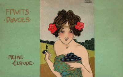 Greengages, ca. 1900 (illustration) af Raphael Kirchner