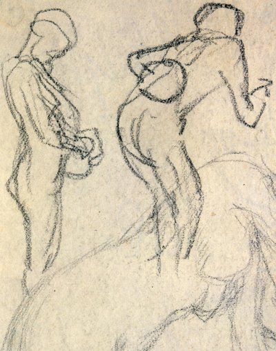 Nøgenstudie, ca. 1905 (tegning) af Raphael Kirchner