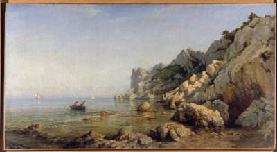 Kysten ved Sormiou Calanques nær Marseille (olie på lærred). af Raphael Luc Ponson