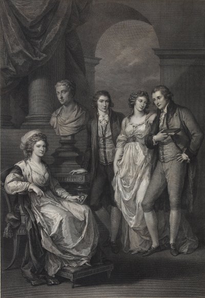 Familieportræt af Catherine Petrovna Baryatinskaya 1750-1811, født prinsesse af Holstein-Beck, 1793 af Raphael Morghen