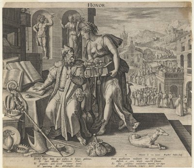 Ære, 1591 af Raphael Sadeler the Elder