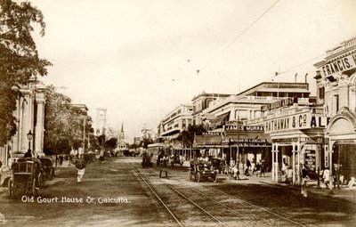 Old Court House St. Calcutta, ca. 1900-20 (sepia foto) af Raphael Tuck and Sons
