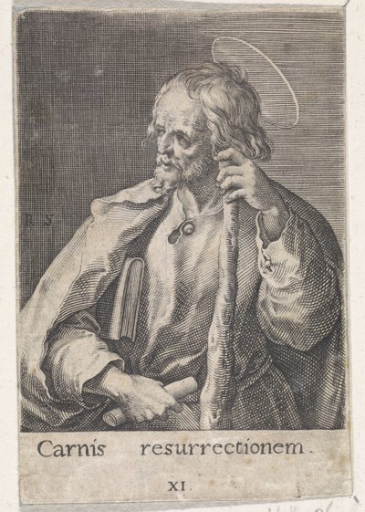 Apostlen Jakob den Mindre Kristus, Maria og de tolv apostle (serietitel) af Raphaël Sadeler (I)