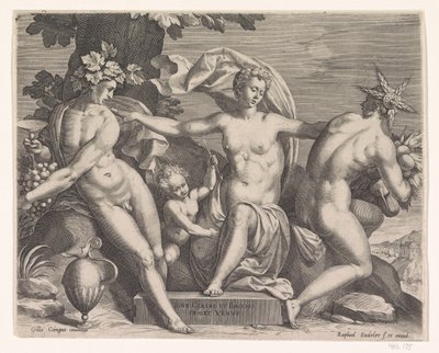 Venus, Bacchus en Ceres af Raphaël Sadeler (I)