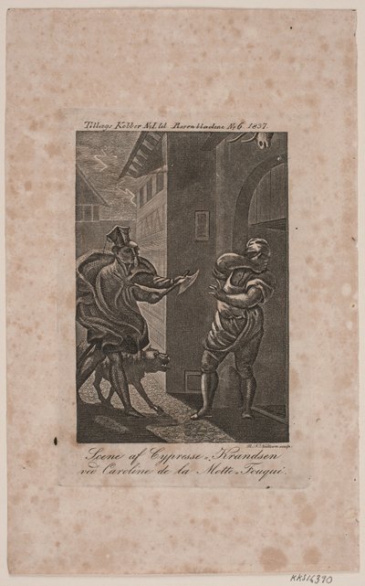 Scene af Cypresse-Knudsen. Tillægs kobber til Rosenbladene Nr. 6, 1837 af Rasmus Nicolai Nielsen