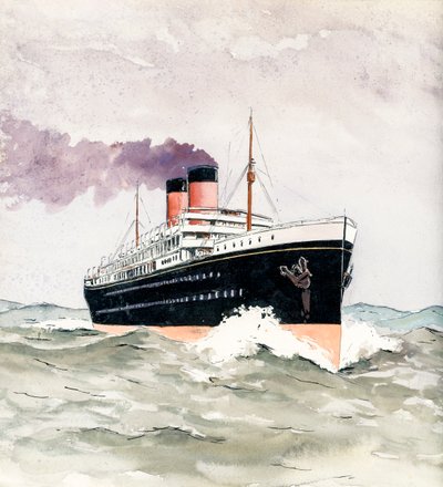 liner (Gouache og blæk på papir.) af Raymond Bonnefon