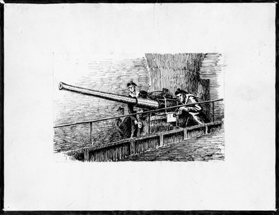 marins canonniers (blæk på papir) af Raymond Bonnefon