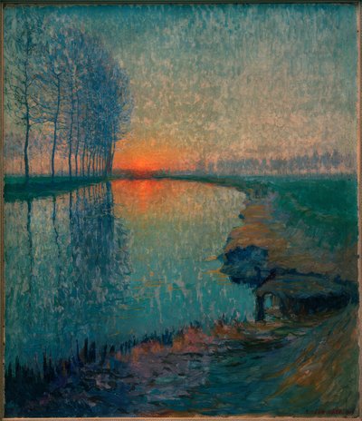 Solnedgang på nettet af Raymond de la Haye