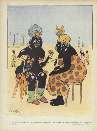 Illustration til Le Rire (farvelitografi) af Raymond de la Neziere
