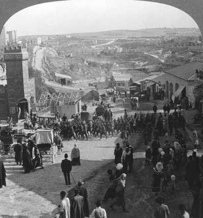 Erobringen af Jerusalem, Palæstina, Første Verdenskrig, c1917-c1918 af Realistic Travels Publishers
