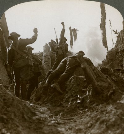 North Country-tropper bomber en tysk maskingeværstilling, Polygon Wood, 20. århundrede af Realistic Travels Publishers