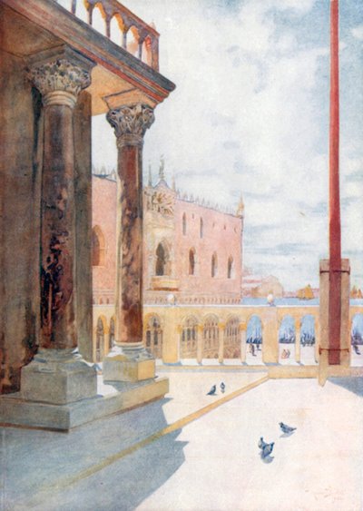 Udsigt fra San Marco-galleriet (farvelitografi) af Reginald Barratt