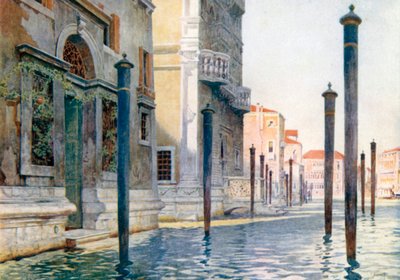 Udsigt over Canal Grande (farvelitografi) af Reginald Barratt