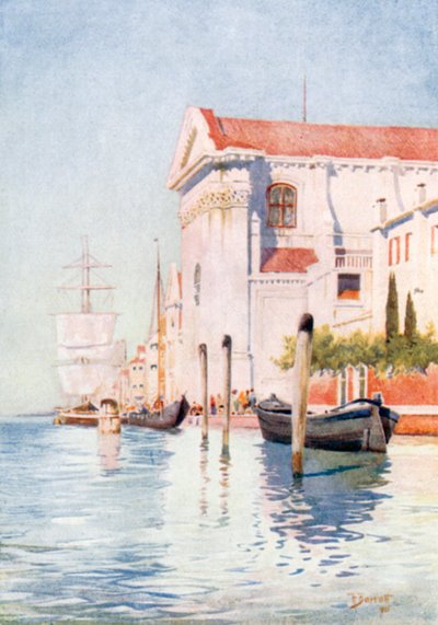 Zattere (farvelitografi) af Reginald Barratt