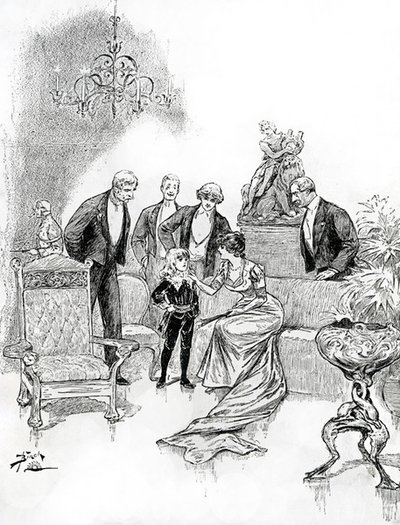Illustration til Lille Lord Fauntleroy (gravering) af Reginald Bathurst Birch