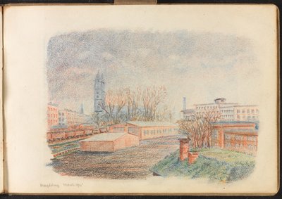 Magdeburg camp, marts 1915 (tegning) af Reginald Copleston Bond