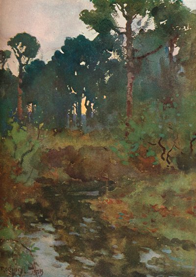 Dekorativt landskabsstudie, c1903 1903-1904 af Reginald Jones