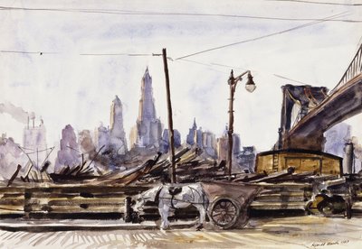Brooklyn Bridge af Reginald Marsh