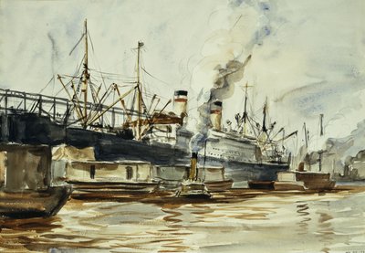 Havnescenen af Reginald Marsh