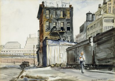 Togstationer, New York af Reginald Marsh