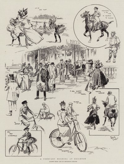 En februarmorgen i Brighton (kobberstik) af Reginald Thomas Cleaver