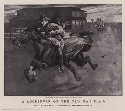 A Lochinvar of the Old Man Plain (litografi) af Reginald Thomas Cleaver