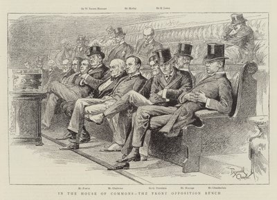 I Underhuset er den forreste oppositionsbænk (litografi) af Reginald Thomas Cleaver