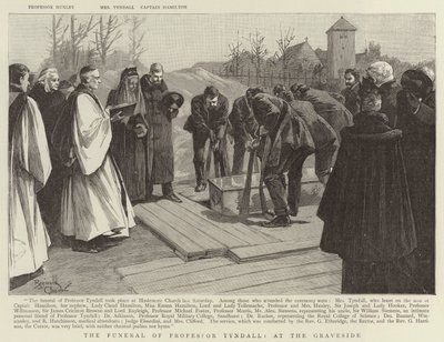 Professor Tyndalls begravelse, ved gravstedet (kobberstik) af Reginald Thomas Cleaver