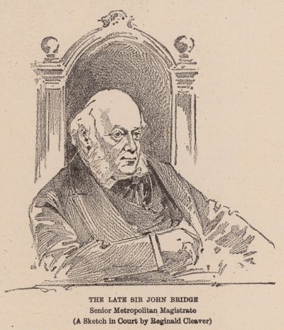 Den afdøde Sir John Bridge (litografi) af Reginald Thomas Cleaver