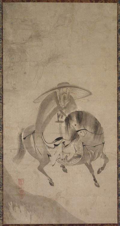 Su Dongpo Riding a Donkey, slutningen af det 16. til begyndelsen af det 17. århundrede. af Reietsu