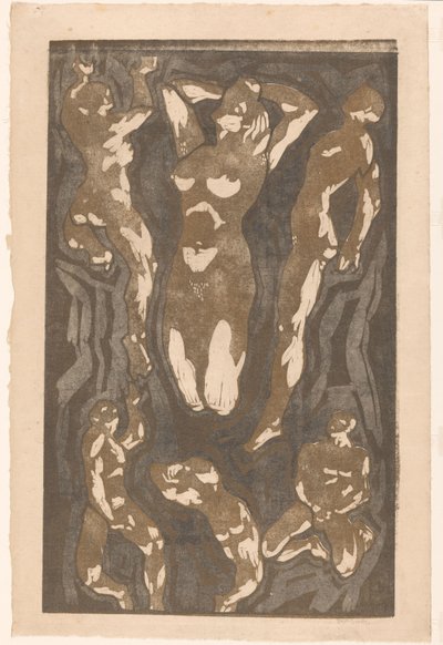 Komposition med seks menneskefigurer af Reijer Stolk (signed by artist)