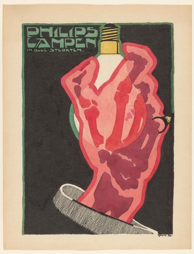 Philips-lamper i alle styrker (original titel på objekt) af Reijer Stolk (signed by artist)