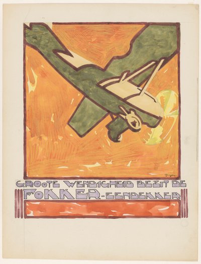 Fokker monoplanet har stor manøvredygtighed (original titel på objektet) af Reijer Stolk