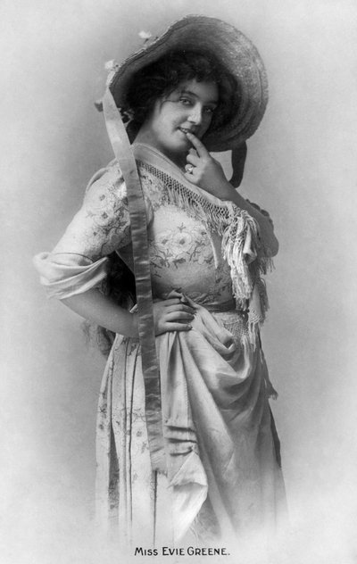 Evie Greene 1876-1917, engelsk skuespillerinde, 1905. af Reinhold Thiele