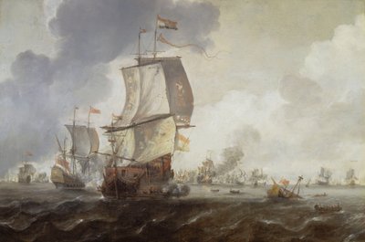 Et slag i den første hollandske krig af Reinier Nooms