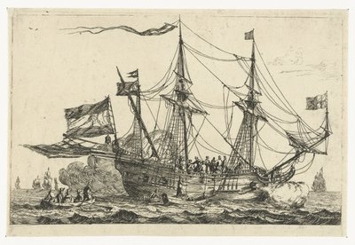 Ankomst af et engelsk skib af Reinier Nooms
