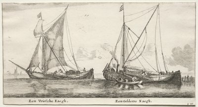 Amsterdams skibe: En frisisk bilander. En Gelderland Bilander. af Reinier Nooms