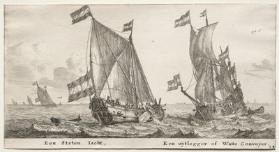 Amsterdams skibe: Dutch Admiralty Yacht. Et Vagtskib. af Reinier Nooms