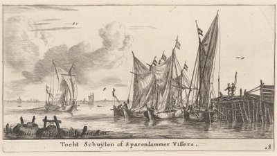 "Tocht Schuiten" eller Spaarndam Fiskerbåde af Reinier Nooms, called Zeeman