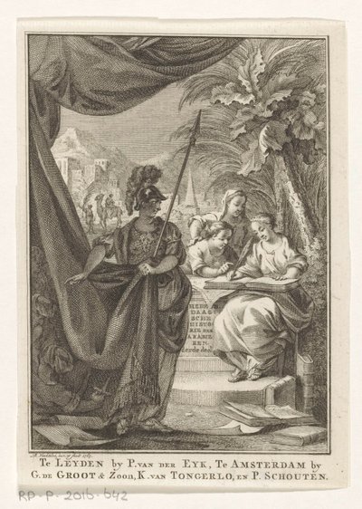 Allegori af det arabiske imperium Arabernes samtidshistorie, tredje del (titel på objekt) Titelblad for: S.n., Hedendagche historie eller Fortsættelsen af ​​den almindelige historie, 1764 af Reinier Vinkeles (I)