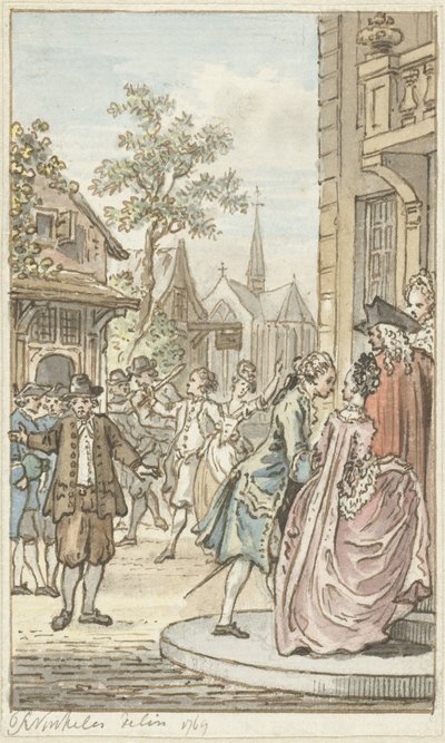 Lucas og Clarisse af Reinier Vinkeles (I)
