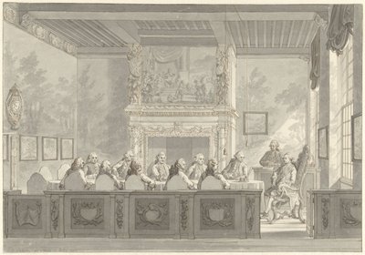 Sæde for Prins William V i Admiralitetskollegiet i Amsterdam af Reinier Vinkeles (I)